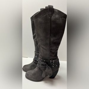 Not Rated Tall Grey Boots